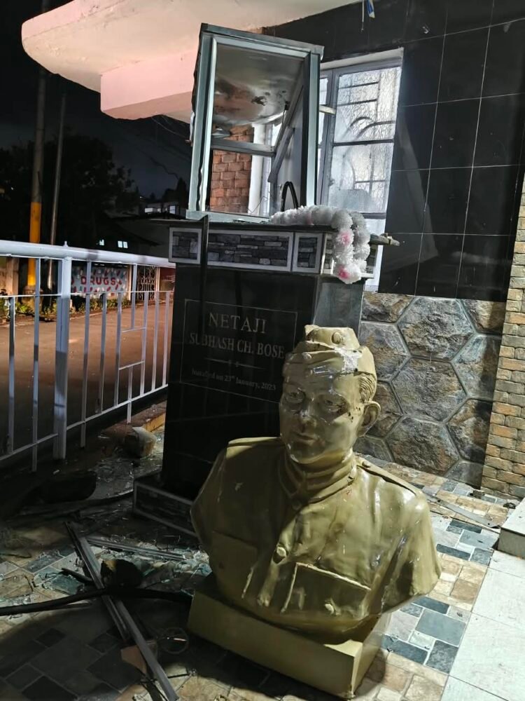 Netaji statue desecrated during Aug 19 violence to be restored