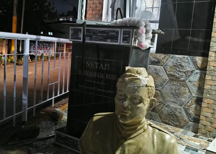 Netaji statue desecrated during Aug 19 violence to be restored
