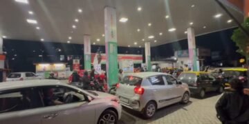 Panicked buyers drain petrol stations dry