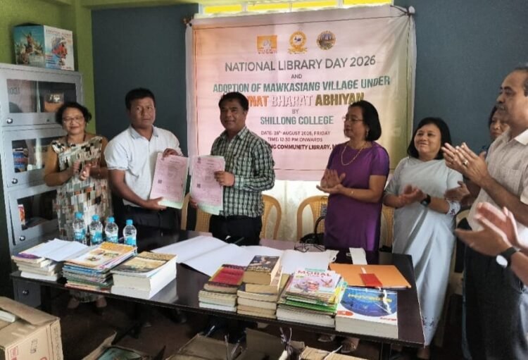 Shillong College adopts Mawkasiang village, donates books on National Library Day