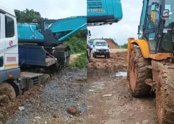 Shree Cement trucks, villagers hit by damaged route