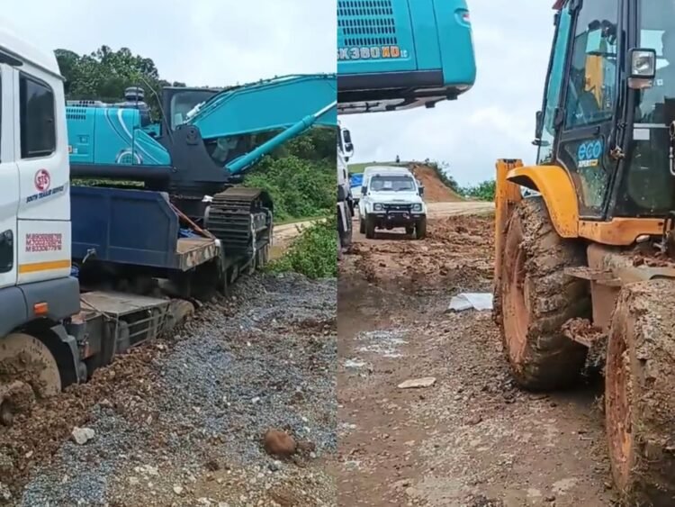 Shree Cement trucks, villagers hit by damaged route