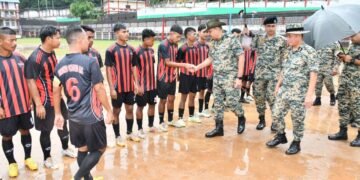 Spandan District-Level Senior Men’s Football Tournament kicks off in Tura
