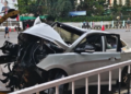 5 injured after car slams into wall at Dhankheti