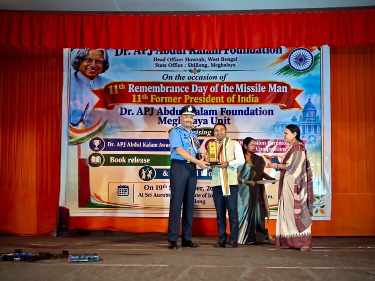 NEHU asst prof gets Abdul Kalam Foundation award