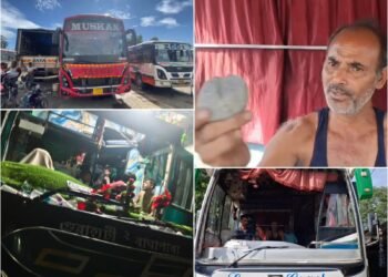 Night buses stoned in West Garo Hills; drivers hurt