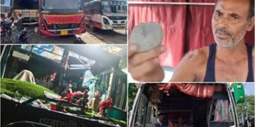 Night buses stoned in West Garo Hills; drivers hurt