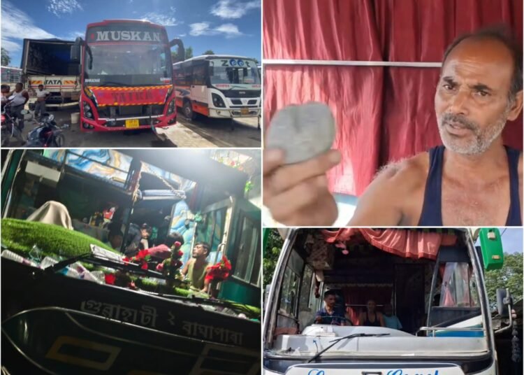 Night buses stoned in West Garo Hills; drivers hurt