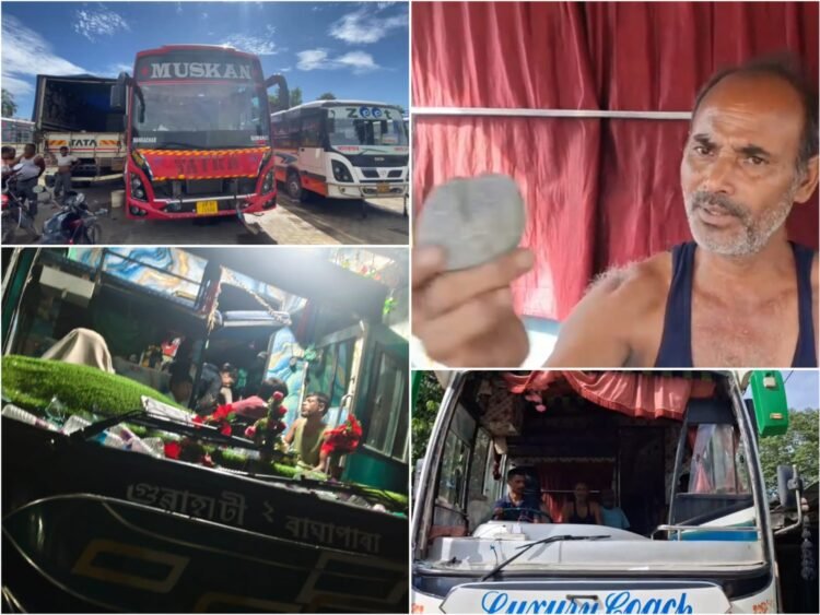 Night buses stoned in West Garo Hills; drivers hurt