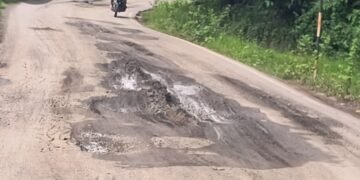Phulbari-Rongram road in shambles, ASPF flags safety risk