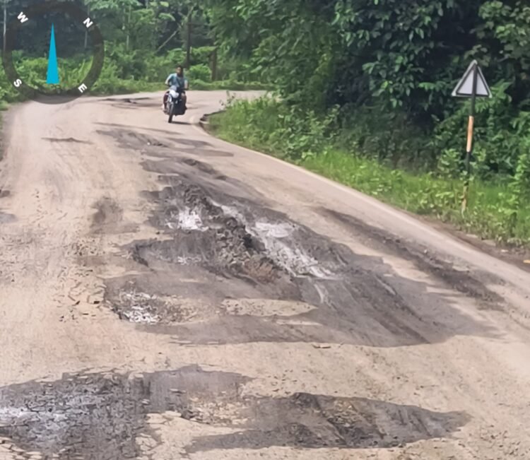 Phulbari-Rongram road in shambles, ASPF flags safety risk