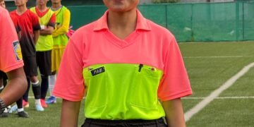 Shidalin L Marshillong upgraded to Category 5 national football assistant referee