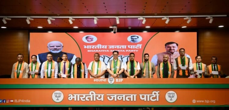 BJP pulls off coup, 8 UDP MLAs join saffron party