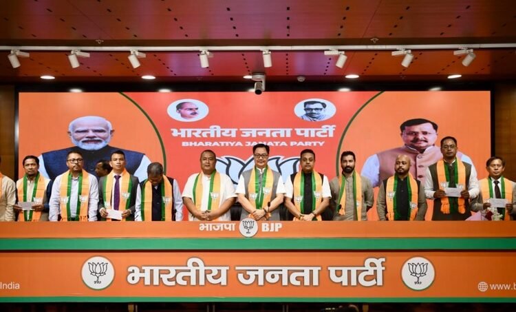 BJP pulls off coup, 8 UDP MLAs join saffron party