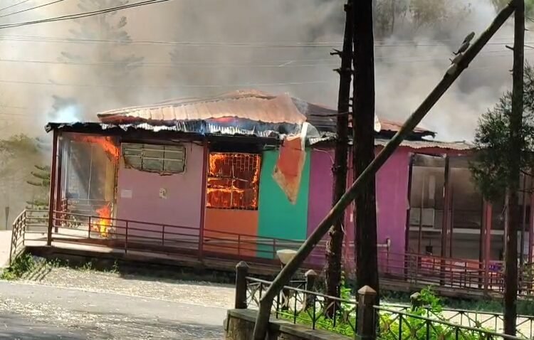 Fire guts sweet shop inside NEHU campus